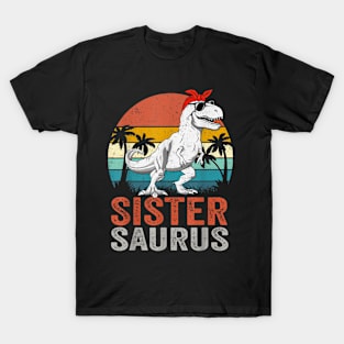 Sistersaurus T Rex Dinosaur Sister Saurus Family Matching T-Shirt